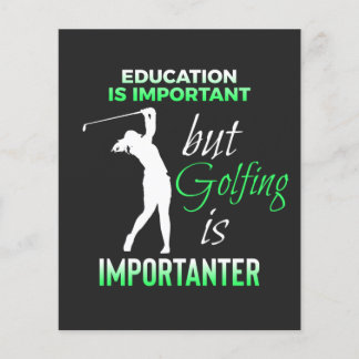 Prospectus 11,4 Cm X 14,2 Cm citation de golf. éducation citation de golf