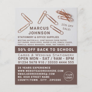 Prospectus 11,4 Cm X 14,2 Cm Clips, Papeterie et fournitures de bureau, papeter