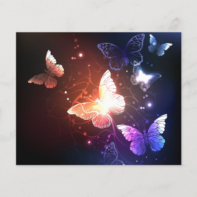 Prospectus 11,4 Cm X 14,2 Cm Clowing Night Butterflies (Devant)