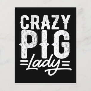 Prospectus 11,4 Cm X 14,2 Cm Cochon fou L'élevage des femmes Cadeau étudian