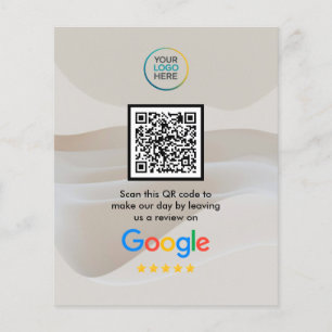 Prospectus 11,4 Cm X 14,2 Cm Code QR de critiques Google personnalisé