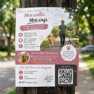 Prospectus 11,4 Cm X 14,2 Cm Code QR de prospectus d'entreprise de promenade de
