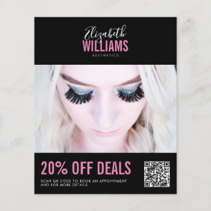 Prospectus 11,4 Cm X 14,2 Cm Code QR des offres promotionnelles du salon de bea