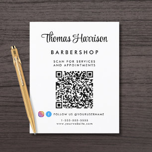 Prospectus 11,4 Cm X 14,2 Cm Code QR du script de signature d'entreprise promot