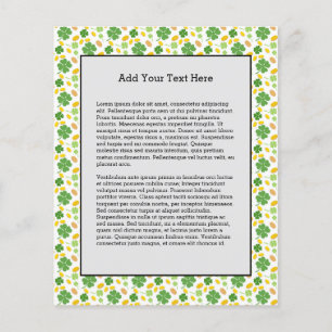 Prospectus 11,4 Cm X 14,2 Cm Coins Jour de la Saint Patrick 4 feuilles vertes