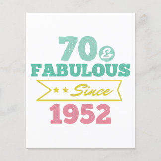 Prospectus 11,4 Cm X 14,2 Cm colorful 70 and fabulous since 1952
