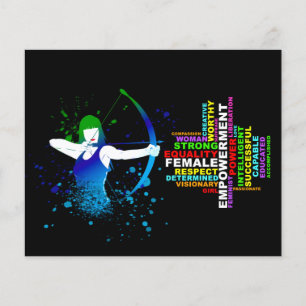 Prospectus 11,4 Cm X 14,2 Cm Combo Archer Femme; Femmes Fortes; Votez Bleu