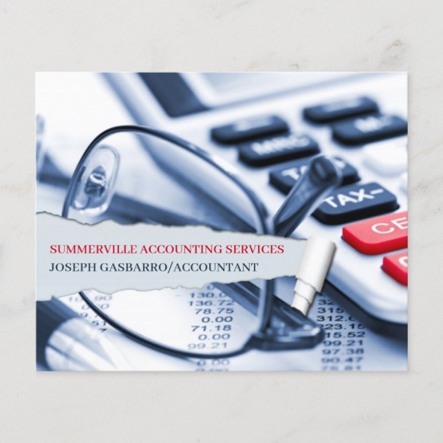 Prospectus 11,4 Cm X 14,2 Cm Comptable (Devant)