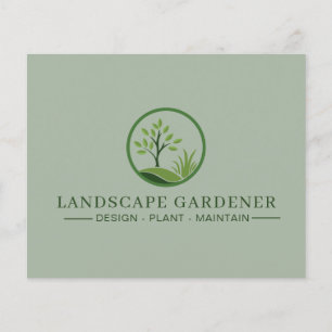 Prospectus 11,4 Cm X 14,2 Cm Concepteur Paysagiste Flyer   Jardinerie Professio