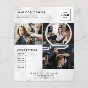 Prospectus 11,4 Cm X 14,2 Cm Conception de branding beauté moderne pour profess