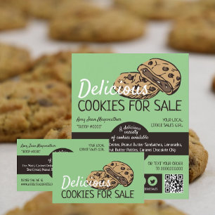 Prospectus 11,4 Cm X 14,2 Cm Conception de cookies, ventes de cookies collecte 