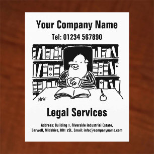 Prospectus 11,4 Cm X 14,2 Cm Conception de dessin sur le droit et les services 