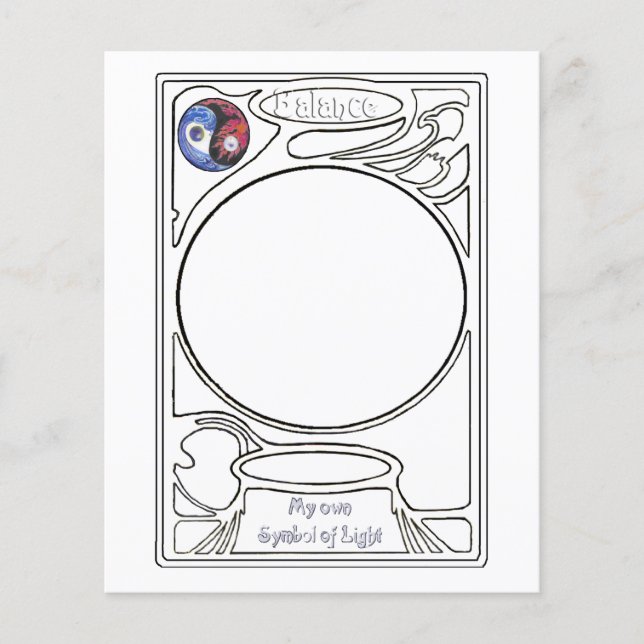 Prospectus 11,4 Cm X 14,2 Cm Conception de trait - Balance (Devant)