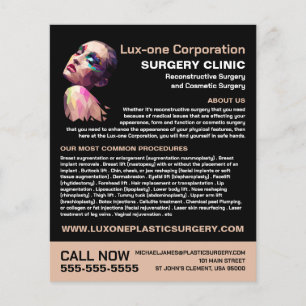 Prospectus 11,4 Cm X 14,2 Cm Conception Polygonale, Chirurgien Plastique, Chiru