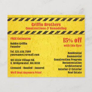 Prospectus 11,4 Cm X 14,2 Cm Constructions Flyers