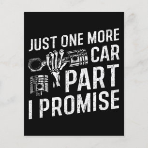 Prospectus 11,4 Cm X 14,2 Cm Cool Design Just One More Car I Promise