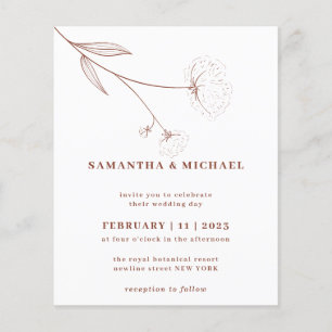 Prospectus 11,4 Cm X 14,2 Cm Cotton Flower Autumn Terracotta Budget Indie