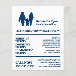 Prospectus 11,4 Cm X 14,2 Cm Couple and Child Design, Psychotherapist, Therapy