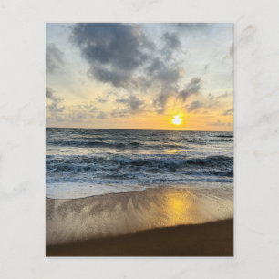 Prospectus 11,4 Cm X 14,2 Cm Créer votre propre photo Soleil de plage simple