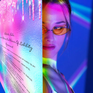 Prospectus 11,4 Cm X 14,2 Cm Déclaration de non-responsabilité de l'artiste en 