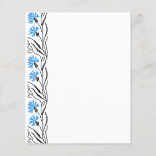 Prospectus 11,4 Cm X 14,2 Cm Décor croix de Cornflower bleu