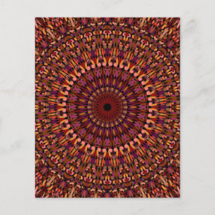 Prospectus 11,4 Cm X 14,2 Cm Design Brown floral Mandala