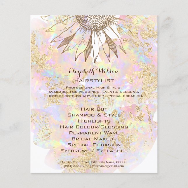 Prospectus 11,4 Cm X 14,2 Cm design de tournesol (Devant)