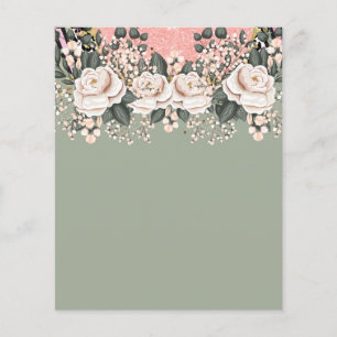 Prospectus 11,4 Cm X 14,2 Cm Design OWN Girl Party Mariage d'événement Annivers