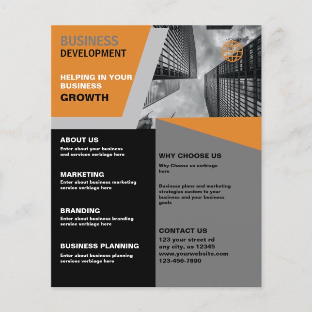 Prospectus 11,4 Cm X 14,2 Cm Développement des entreprises (Devant)