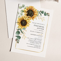 Prospectus 11,4 Cm X 14,2 Cm Dîner de répétition de tournesol Eucalyptus Invita