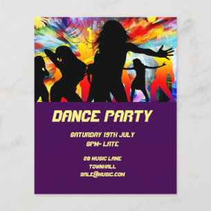 Prospectus 11,4 Cm X 14,2 Cm DJ Dance Party Discothèque discothèque