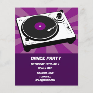 Prospectus 11,4 Cm X 14,2 Cm DJ Dance Party Discothèque discothèque