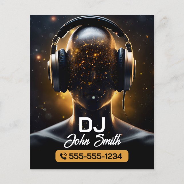 Prospectus 11,4 Cm X 14,2 Cm DJ Noir DJ Karaoke DJ Signer Vocal Music Producteu (Devant)