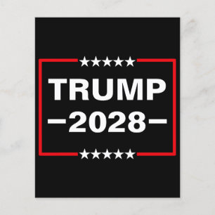 Prospectus 11,4 Cm X 14,2 Cm Donald Trump Président 2028