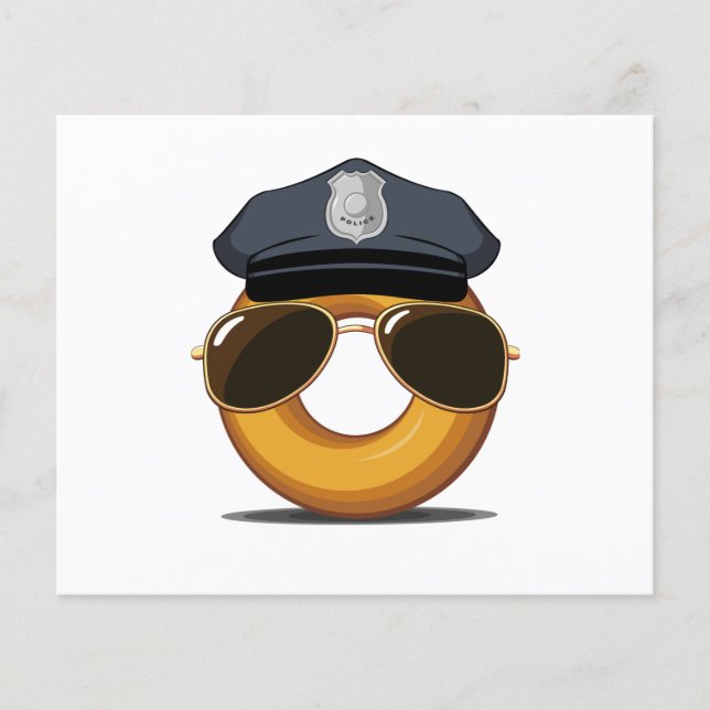 Prospectus 11,4 Cm X 14,2 Cm Donut de la police (Devant)