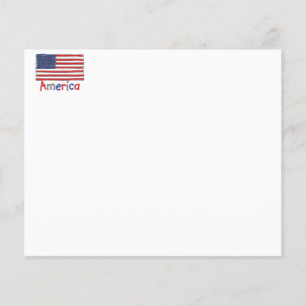 Prospectus 11,4 Cm X 14,2 Cm Drapeau Amérique États-Unis ENFANTS