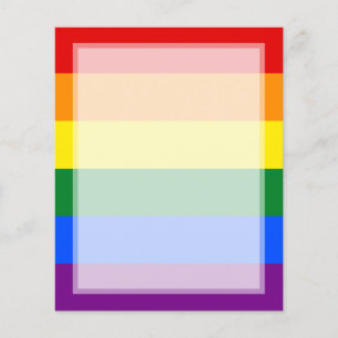 Prospectus 11,4 Cm X 14,2 Cm Drapeau arc-en-ciel pour Gay pride LGBT