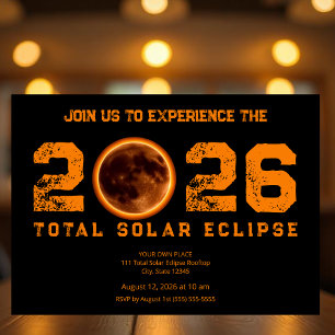 Prospectus 11,4 Cm X 14,2 Cm Éclipse Solaire Totale Événement 2026