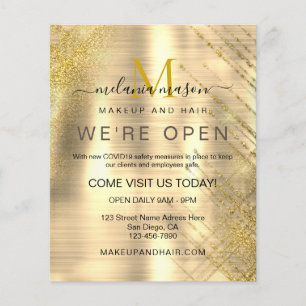 Prospectus 11,4 Cm X 14,2 Cm Elégant Beauté Metallic Or Sparkly Parties scintil