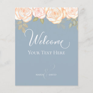 Prospectus 11,4 Cm X 14,2 Cm Elégant Mariage Bienvenue Créez votre propre Dusty