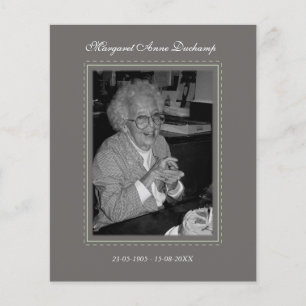 Prospectus 11,4 Cm X 14,2 Cm En souvenir du souvenir - photo de l'avis de décès