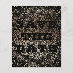 Prospectus 11,4 Cm X 14,2 Cm Enregistrer la date Elegant Black Gold budget