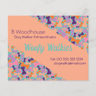 Prospectus 11,4 Cm X 14,2 Cm Entreprise de conception osseuse pour chien Orange