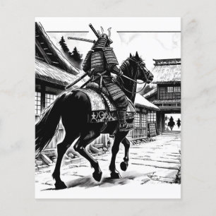 Prospectus 11,4 Cm X 14,2 Cm Epic Samurai Rider Manga Art Imprimer