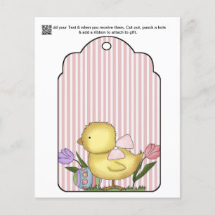 Prospectus 11,4 Cm X 14,2 Cm étiquette de sac de cadeau ou de faveur de Baby Sh