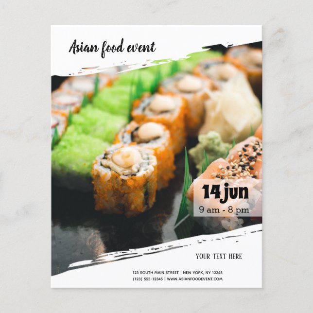 Prospectus 11,4 Cm X 14,2 Cm Événement gastronomique asiatique (Devant)