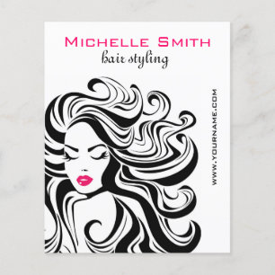 Prospectus 11,4 Cm X 14,2 Cm Extensions de cheveux ondulés noirs et blancs élég