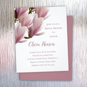 Prospectus 11,4 Cm X 14,2 Cm Faire-part de bains de mariage budget Magnolia Jap