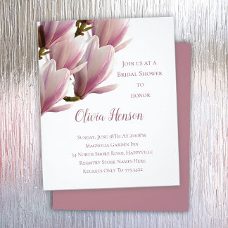 Prospectus 11,4 Cm X 14,2 Cm Faire-part de bains de mariage budget Magnolia Jap