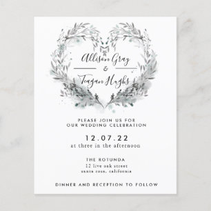 Prospectus 11,4 Cm X 14,2 Cm Faire-part de mariage de gel   Flyer budgétaire